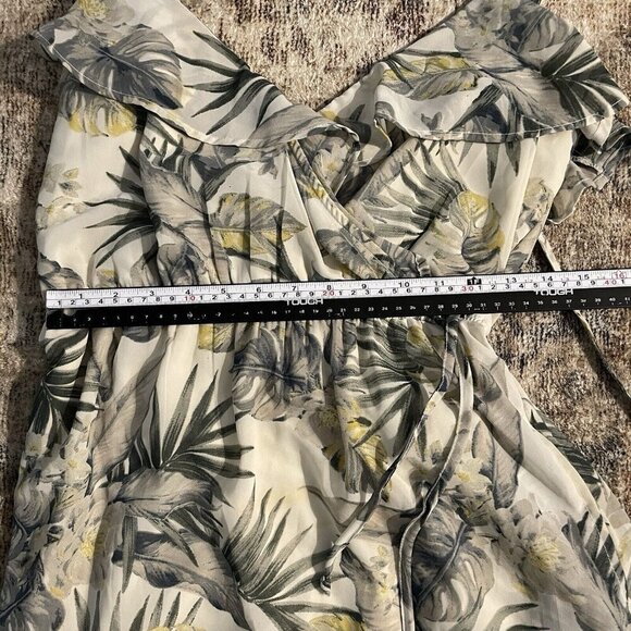 Japna Handmade Hawaiian Maxi Dress Size S Multicolor Sleeveless Tie Ruffle India - Picture 9 of 11